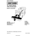 Sears Craftsman 486.243001 40" Front Mount Tine Dethatcher Owner's Manual 2002