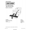 Sears Craftsman 486.24312 40" Front Mount Tine Dethatcher Owner's Manual 2006