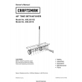 Sears Craftsman 486.243152 40" Tine Dethatcher Owner's Manual 2008