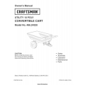 Sears Craftsman 486.24320 Utility 10 Poly Convertible Cart Owner's Manual 2005