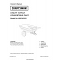 Sears Craftsman 486.243201 Utility 10 Poly Convertible Cart Owner's Manual 2006