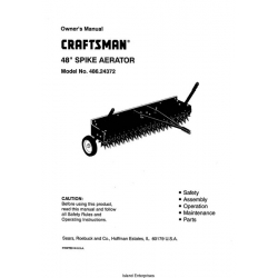 Sears Craftsman 486.24372 48" Spike Aerator Owner's Manual