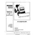 Sears Craftsman 486.244120 48" Dozer Blade Owner's Manual