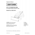 Sears Craftsman 486.24414 48" GT Dozer Blade Operator's Manual 2005