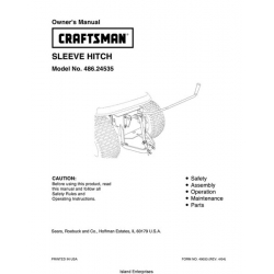 Sears Craftsman 486.24535 Sleeve Hitch Owner's Manual 2004