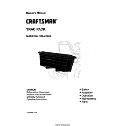 Sears Craftsman 486.24635 Trac Pack Owner's Manual