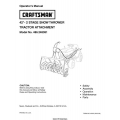 Sears Craftsman 486.248381 Snow Thrower Tractor Attachment Operator's Manual 2009
