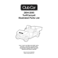 Club Car 2004-2005 Turf 1-2-252-2XRT-6 Carryall 1-2-2Plus-252-2XRT-6 Gasoline and Electric Vehicles Illustrated Parts List 102397502