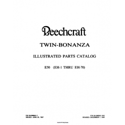 Beechcraft Twin-Bonanza E50 (EH-l THRU EH-70) 1984 Parts Catalog Rev.1984 50-590041-7A2