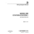 Cessna Model 500 Citation/Citation 1 Unit-0001 thru -0274 Wiring Diagram Manual 500WD016