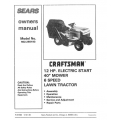 502.255193 12 HP Electric Start 40" Mower 6 Speed Lawn Tractor Owner's Manual Sears Craftsman