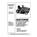536.255870 15.0 HP Twin Cylinder All-Wheel Steer 43" Mower Deck 6-Speed Transaxle Lawn Tractor Owner's Manual Sears Craftsman