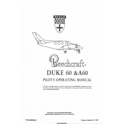 Beechcraft Duke 60-A60 Pilot's Operating Manual 60-590000-3D 60-590000-5E