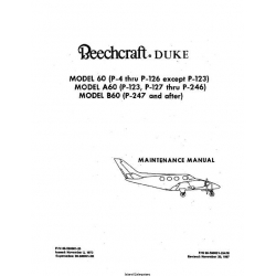 Beechcraft Duke Model 60-A60-B60, Maintenance Manual 60-590001-25A18
