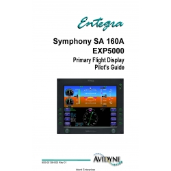 Avidyne Symphony SA 160A EXP5000 Primary Flight Display Pilot's Guide 600-00138-000 Rev 01