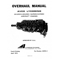 Lycoming Overhaul Manual 60294-5-4 Geared & Geared Supercharged GO-435 GO-GSO-IGO-IGSO-480/540