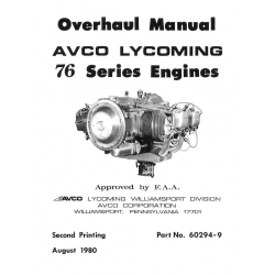 Lycoming 76 Series Engines Overhaul Manual 60294-9-2 
