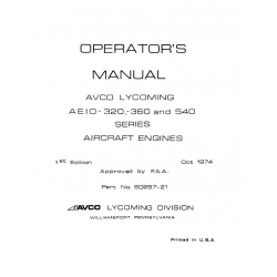 Lycoming AEIO-320-360-540 Series Operator's Manual 60297-21-8