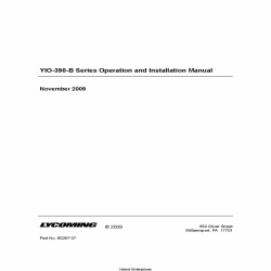 Lycoming YIO-390-B Series Operation and Installation Manual Part # 60297-37 v2009