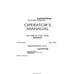 Lycoming VO-435 & TVO-435 Series Operator's Manual Part # 60297-8 v1999