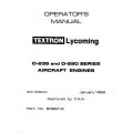 Lycoming Operator's Manual Part # 60297-9 O-235 O-290 Series