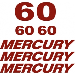Mercury 60 HP Boat Motor Decal/Sticker!