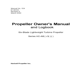 Hartzell HC-A6 Series  Owner's Manual 61-00-54