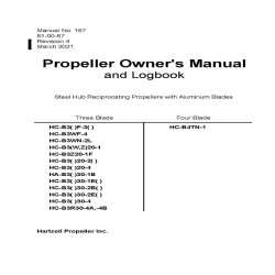 Hartzell HC-B3 Series Propeller Owner's Manual 61-00-67