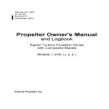 Hartzell Model D3 Propeller Owner's Manual 61-00-86