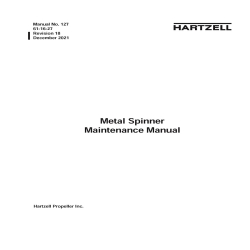 Hartzell Propeller Metal Spinner Maintenance Manual 61-16-27