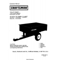 Sears Craftsman 610.243551 Easy Dump Cart Operator's Manual 2002