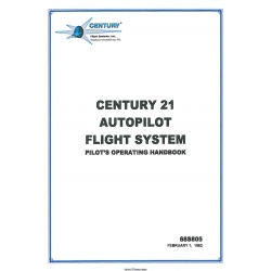 Century 21 Autopilot Flight System Pilot's Operating Handbook 68S805