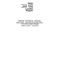 John Deere 644J, 724J Loader Repair Technical Manual TM2076