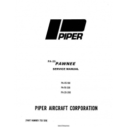 Piper Pawnee Service Manual PA-25, 150 235 260 Part # 753-520