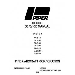 Piper Cherokee Service Manual PA-28-140/150/160/180/200 Rev.2004 Part # 753-586