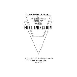 Piper-23-250 AZTEC "B" PA-24-250 Fuel Injection Operators Manual 753-629