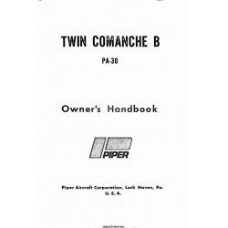 Piper PA-30 Twin Comanche B Owners' Handbook Part Number 753-697