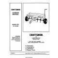 Sears Craftsman 757.243481 40" Lawn Aerator (Plug Type) Owner's Manual