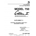Cessna Model 750 Citation X (Airplnes 750-0173 And ON) JAA Airplane Flight Manual/POH 75EUMA-S11-05