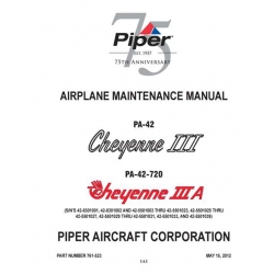 Piper Cheyenne III/IIIA Maintenance Manual  PA-42/42-720 P/N 761-523 v2012