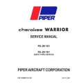 Piper Cherokee Warrior PA-28-151, PA-28-161 Serivice Manual 761-539_v2019