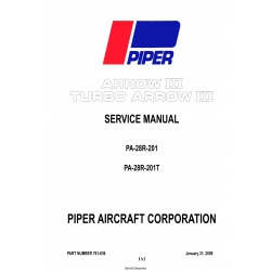 Piper Arrow III/TURBO ARROW III PA-28R-201/201T Service Manual 761-639_v2009