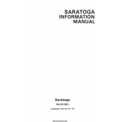 Saratoga PA-32-301 Information Manual Part # 761-728