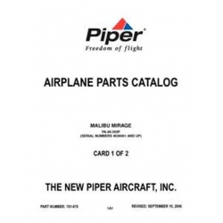 Piper Malibu Mirage Parts Catalog PA-46-350P $13.95 Part # 761-878