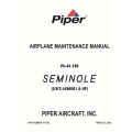 Piper PA-44-180 Seminole S/N's 4496001 & UP Maintenance Manual 761-892-2020