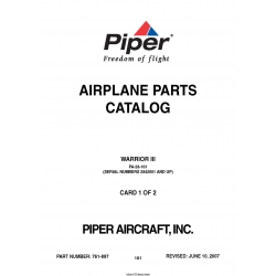 Piper PA-28-161 Warrior III (Serial Numbers 2842001 AND UP) Airplane Parts Catalog 761-897_v2007