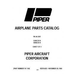 Piper Seneca III/IV Parts Catalog PA-34-220T Part # 761-750_v1984