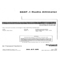 Collins 860F-1 Radio Altimeter Overhaul Manual 34-47-05_v1966