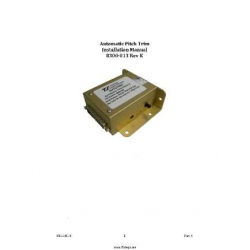 Trutrak Automatic Pitch Trim Installation Manual 8300-013 Rev K