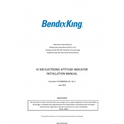 Bendix King KI-300 KI 300 Electronic Attitude Indicator Installation Manual PIN 89000004-101